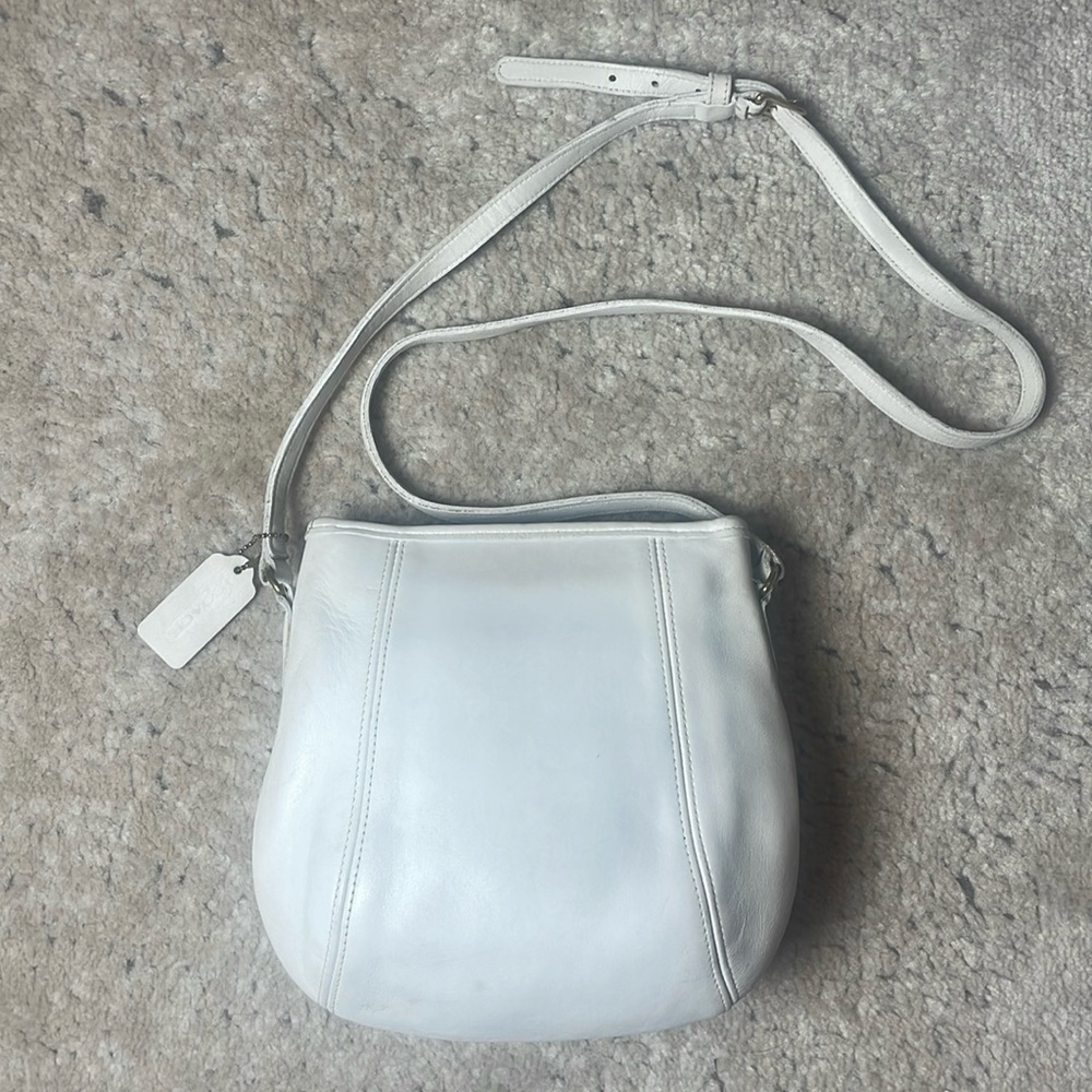 Vintage Coach White Small Framed Pouch 9990